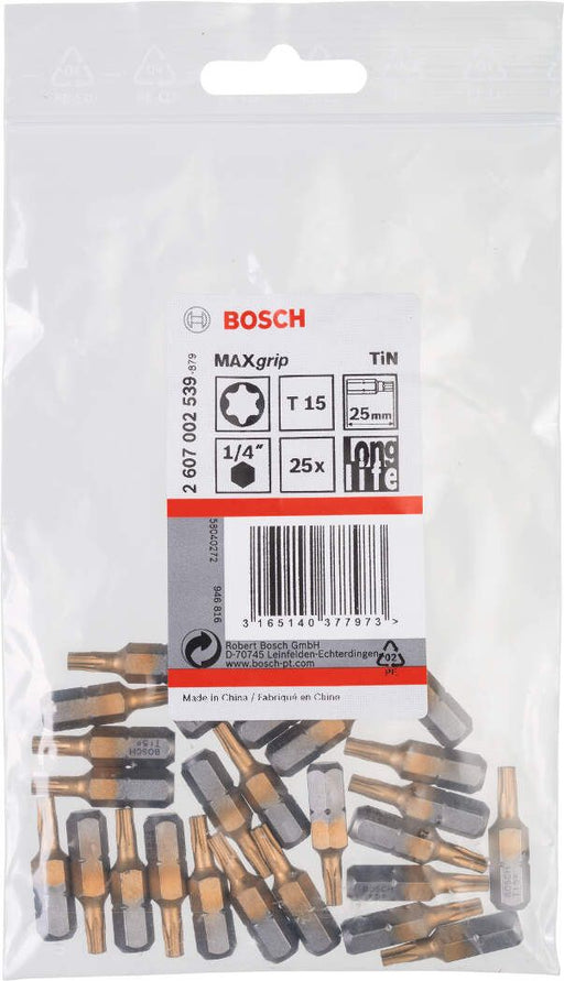 Bosch bit odvrtača Max Grip T15, 25 mm - 2607002539 Bit odvrtača BOSCH BOSCH-2607002539 Madras doo Beograd