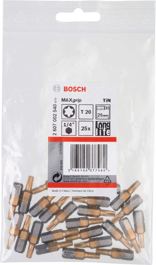 Bosch bit odvrtača Max Grip T20, 25 mm - 2607002540 Bit odvrtača BOSCH BOSCH-2607002540 Madras doo Beograd