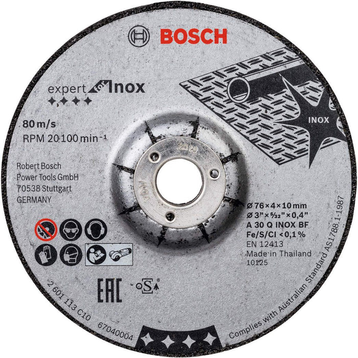 Bosch brusna ploča Expert for Inox 76x4,0x10 mm za GWS 12V-76 pakovanje od 2 komada - 2608601705 Brusna ploča BOSCH BOSCH-2608601705 Madras doo Beograd