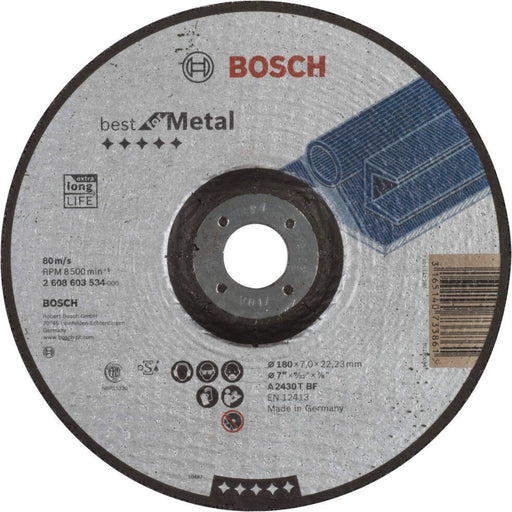 Bosch brusna ploča ispupčena Best for Metal A 2430 T BF, 180 mm, 7,0 mm - 2608603534 Brusna ploča BOSCH BOSCH-2608603534 Madras doo Beograd