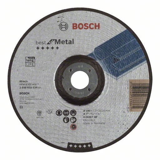 Bosch brusna ploča ispupčena Best for Metal A 2430 T BF, 180 mm, 7,0 mm - 2608603534 Brusna ploča BOSCH BOSCH-2608603534 Madras doo Beograd