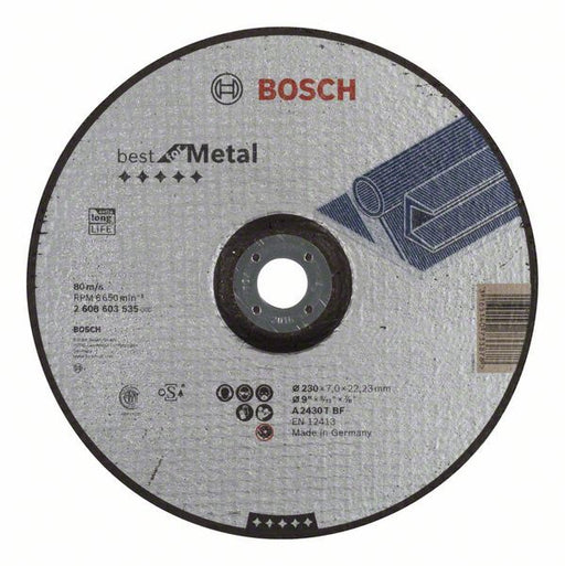 Bosch brusna ploča ispupčena Best for Metal A 2430 T BF, 230 mm, 7,0 mm - 2608603535 Brusna ploča BOSCH BOSCH-2608603535 Madras doo Beograd