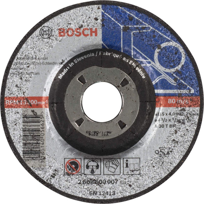 Bosch brusna ploča ispupčena Expert for Metal A 30 T BF, 115 mm, 4,0 mm - 2608600007 Brusna ploča BOSCH BOSCH-2608600007 Madras doo Beograd