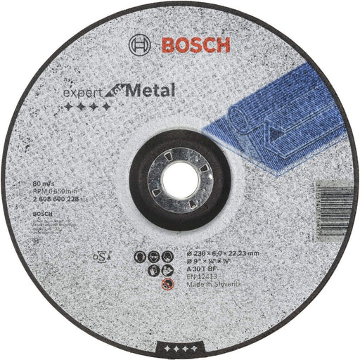 Bosch brusna ploča ispupčena Expert for Metal A 30 T BF, 230 mm, 6,0 mm - 2608600228 Brusna ploča BOSCH BOSCH-2608600228 Madras doo Beograd