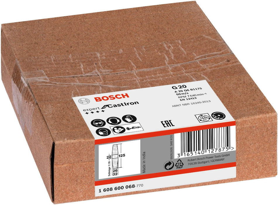 Bosch brusna ploča za ravnu brusilicu 125 mm, 20 mm, 20 - 1608600068 Brusna ploča BOSCH BOSCH-1608600068 Madras doo Beograd