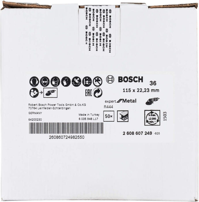 Bosch brusni fiber disk R444, Expert for Metal Prečnik 115 mm; granulacija 36 - 2608607249 Brusni fiber disk BOSCH BOSCH-2608607249 Madras doo Beograd