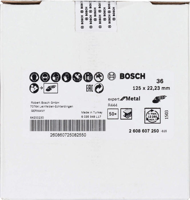 Bosch brusni fiber disk R444, Expert for Metal Prečnik 125 mm; granulacija 36 - 2608607250 Brusni fiber disk BOSCH BOSCH-2608607250 Madras doo Beograd