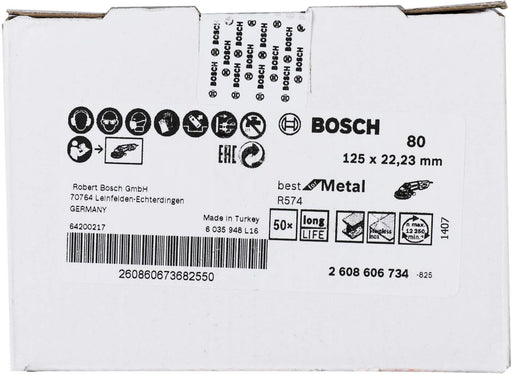 Bosch brusni fiber disk R574, Best for Metal Prečnik 125 mm; granulacija 80 - 2608606734 Brusni fiber disk BOSCH Madras doo Beograd
