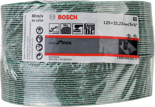 Bosch brusni fiber disk R584, Best for Inox 125 mm, 22,23 mm, 60 - 2608608312 Brusni fiber disk BOSCH BOSCH-2608608312 Madras doo Beograd