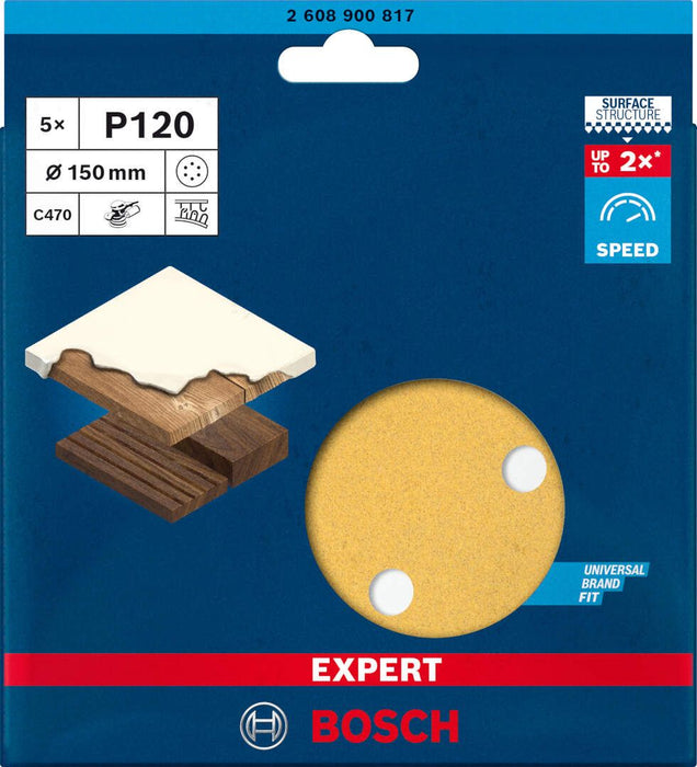 Bosch brusni list C470, 150mm granulacija 120; pakovanje od 5 komada - 2608900817 Brusni list BOSCH Madras doo Beograd