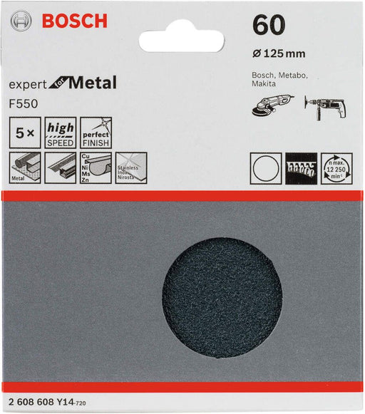 Bosch brusni list F550, pakovanje od 5 komada 125 mm, 60 pakovanje od 5 komada - 2608608Y14 Brusni list BOSCH Madras doo Beograd