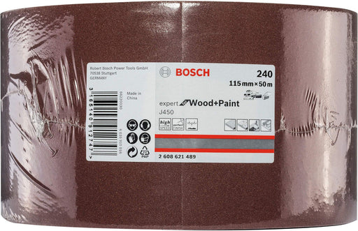 Bosch brusni papir J450 Expert for Wood and Paint; 115 mm x 50m granulacija 240 (2608621489) Brusni papir BOSCH Madras doo Beograd