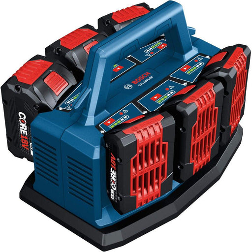 Bosch brzi punjač 18V - GAL 18V6-80 - Punjač za 6 baterija (1600A01U9L) Punjač akumulatora BOSCH BOSCH-1600A01U9L Madras doo Beograd