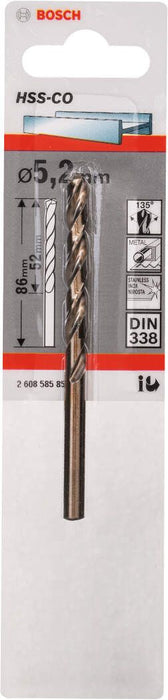 Bosch burgija za metal HSS-Co, DIN 338 5,2 x 52 x 86 mm pakovanje od 1 komada - 2608585853 Burgija za metal BOSCH BOSCH-2608585853 Madras doo Beograd