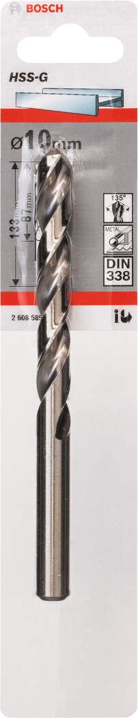 Bosch burgija za metal HSS-G, DIN 338 10 x 87 x 133 mm - pakovanje od 1 komada - 2608585936 Burgija za metal BOSCH BOSCH-2608585936 Madras doo Beograd