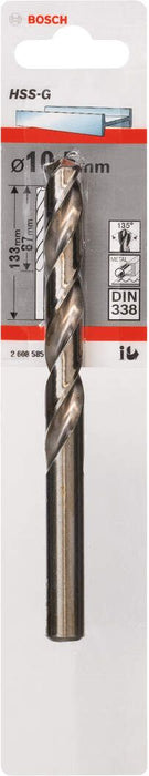 Bosch burgija za metal HSS-G, DIN 338 10,5 x 87 x 133 mm - pakovanje od 1 komada - 2608585937 Burgija za metal BOSCH BOSCH-2608585937 Madras doo Beograd