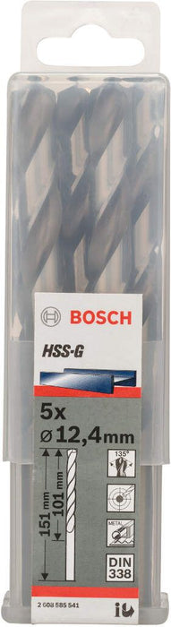 Bosch burgija za metal HSS-G, DIN 338 12,4 x 101 x 151 mm pakovanje od 5 komada - 2608585541 Burgija za metal BOSCH BOSCH-2608585541 Madras doo Beograd