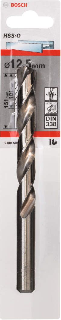 Bosch burgija za metal HSS-G, DIN 338 12,5 x 101 x 151 mm pakovanje od 1 komada - 2608585941 Burgija za metal BOSCH BOSCH-2608585941 Madras doo Beograd