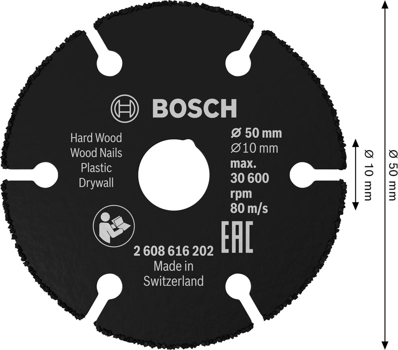 BOSCH Carbide Multi Wheel rezna ploča za razne materijale. - Ploča za razdvajanje RB - 1ER CMW Ø50mm (2608616202) Madras doo Beograd Madras doo Beograd