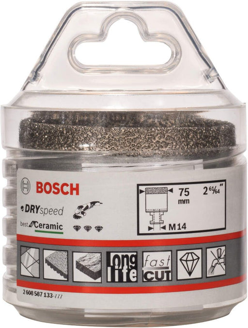 Bosch dijamantska burgija za suvo bušenje Dry Speed Best for Ceramic 75 x 35 mm - 2608587133 Dijamantska burgija BOSCH BOSCH-2608587133 Madras doo Beograd