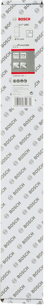 Bosch dijamantska kruna za mokro bušenje 1 1/4" UNC Best for Concrete 57 mm, 450 mm, 5 segmenata, 11,5 mm - 2608601360 Dijamantska kruna BOSCH BOSCH-2608601360 Madras doo Beograd