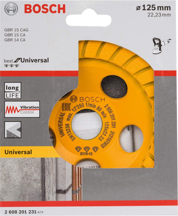 Bosch dijamantska lončasta ploča Best for Universal Turbo 125 x 22,23 x 5 mm - 2608201231 Dijamantska lončasta ploča BOSCH Madras doo Beograd