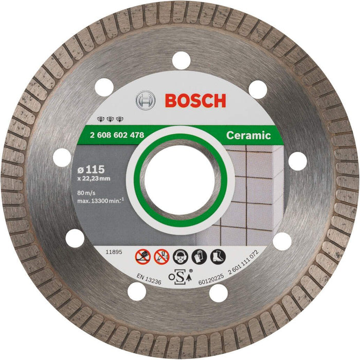 Bosch dijamantska rezna ploča Best for Ceramic Extra-Clean Turbo 115 x 22,23 x 1,4 x 7 mm - 2608602478 Dijamantska rezna ploča BOSCH BOSCH-2608602478 Madras doo Beograd