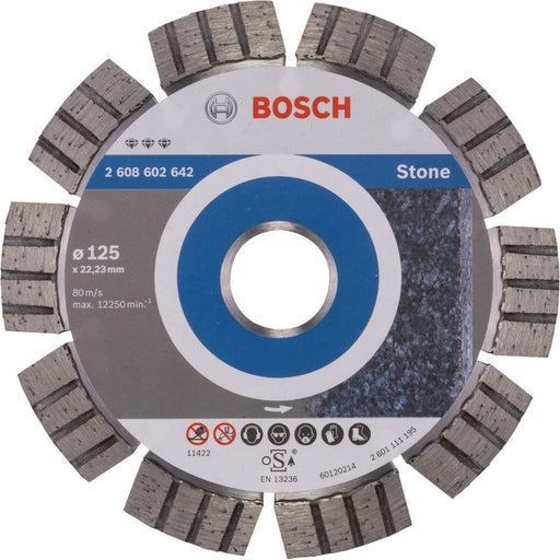 Bosch dijamantska rezna ploča Best for Stone 125 x 22,23 x 2,2 x 12 mm - 2608602642 Dijamantska rezna ploča BOSCH BOSCH-2608602642 Madras doo Beograd