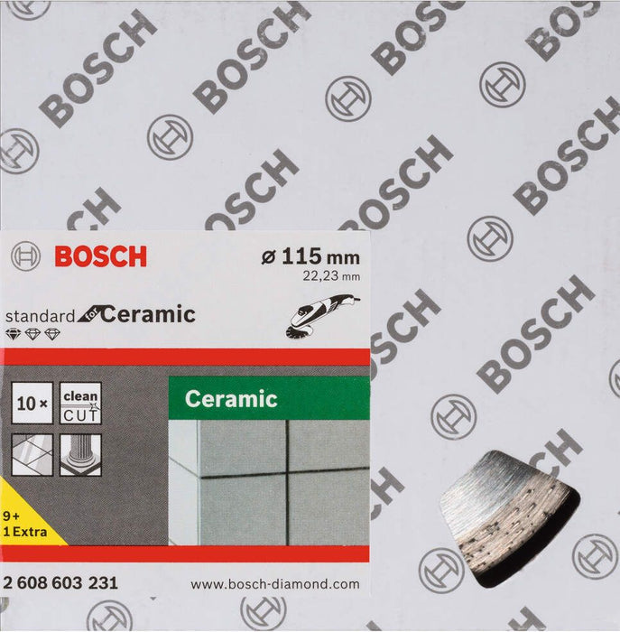 Bosch dijamantska rezna ploča Standard for Ceramic 115 x 22,23 x 1,6 x 7 mm pakovanje od 10 komada - 2608603231 Dijamantska rezna ploča BOSCH BOSCH-2608603231 Madras doo Beograd