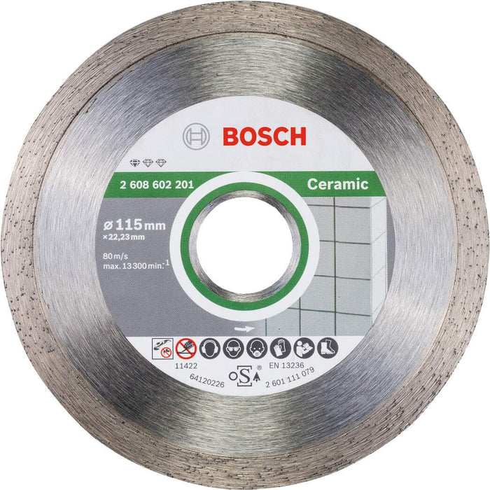 Bosch dijamantska rezna ploča Standard for Ceramic 115 x 22,23 x 1,6 x 7 mm pakovanje od 10 komada - 2608603231 Dijamantska rezna ploča BOSCH BOSCH-2608603231 Madras doo Beograd