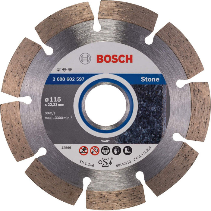 Bosch dijamantska rezna ploča Standard for Stone 115 x 22,23 x 1,6 x 10 mm pakovanje od 1 komada - 2608602597 Dijamantska rezna ploča BOSCH BOSCH-2608602597 Madras doo Beograd