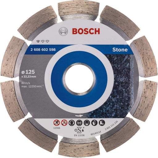 Bosch dijamantska rezna ploča Standard for Stone 125 x 22,23 x 1,6 x 10 mm pakovanje od 1 komada - 2608602598 Dijamantska rezna ploča BOSCH BOSCH-2608602598 Madras doo Beograd