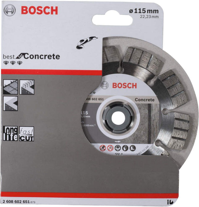 Bosch dijamantska rezna ploča za beton Best for Concrete 115 x 22,23 x 2,2 x 12 mm - 2608602651 Dijamantska rezna ploča BOSCH BOSCH-2608602651 Madras doo Beograd