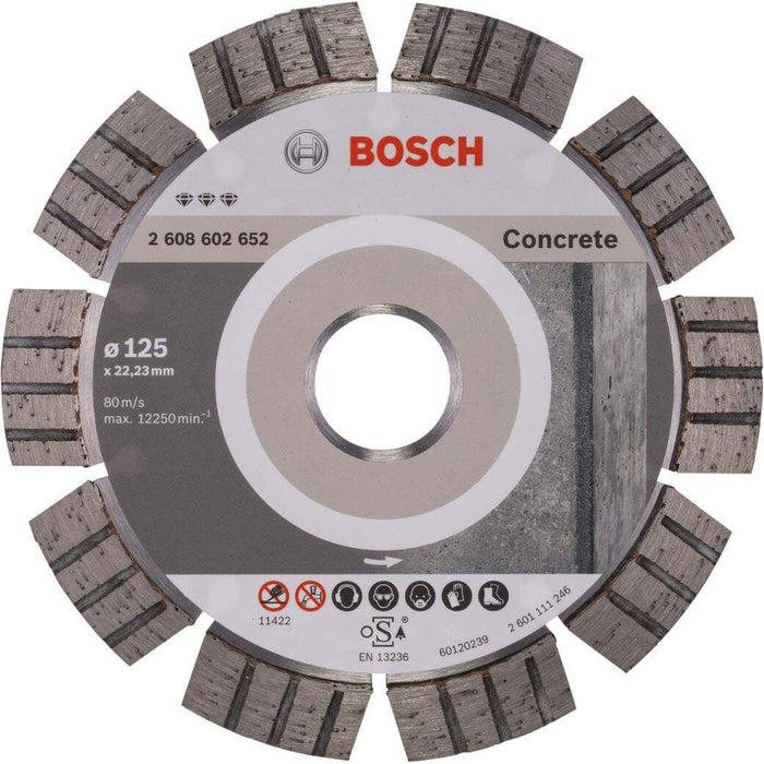 Bosch dijamantska rezna ploča za beton Best for Concrete 125 x 22,23 x 2,2 x 12 mm - 2608602652 Dijamantska rezna ploča BOSCH BOSCH-2608602652 Madras doo Beograd