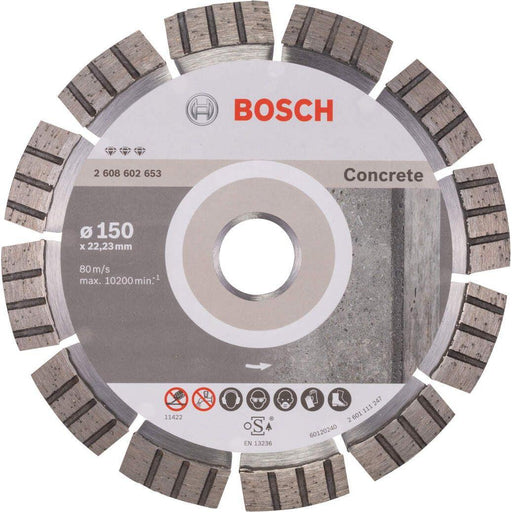 Bosch dijamantska rezna ploča za beton Best for Concrete 150 x 22,23 x 2,4 x 12 mm - 2608602653 Dijamantska rezna ploča BOSCH BOSCH-2608602653 Madras doo Beograd