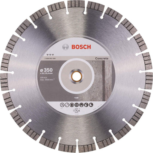 Bosch dijamantska rezna ploča za beton Best for Concrete 350 x 20,00+25,40 x 3,2 x 15 mm - 2608602658 Dijamantska rezna ploča BOSCH BOSCH-2608602658 Madras doo Beograd