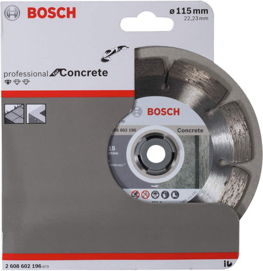 Bosch dijamantska rezna ploča za beton Standard for Concrete 115 x 22,23 x 1,6 x 10 mm pakovanje od 1 komada - 2608602196 Dijamantska rezna ploča BOSCH BOSCH-2608602196 Madras doo Beograd