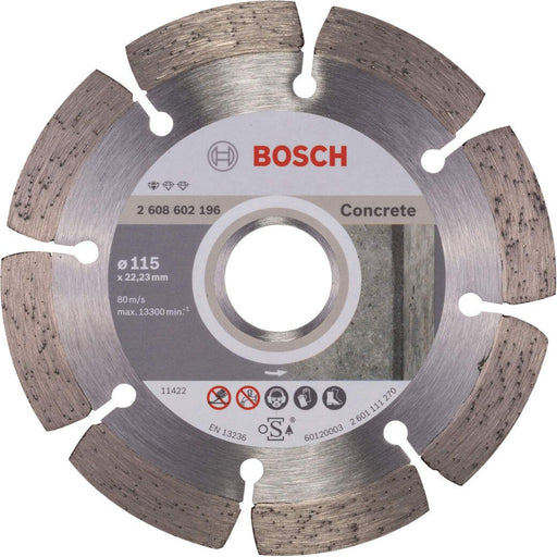 Bosch dijamantska rezna ploča za beton Standard for Concrete 115 x 22,23 x 1,6 x 10 mm pakovanje od 1 komada - 2608602196 Dijamantska rezna ploča BOSCH BOSCH-2608602196 Madras doo Beograd