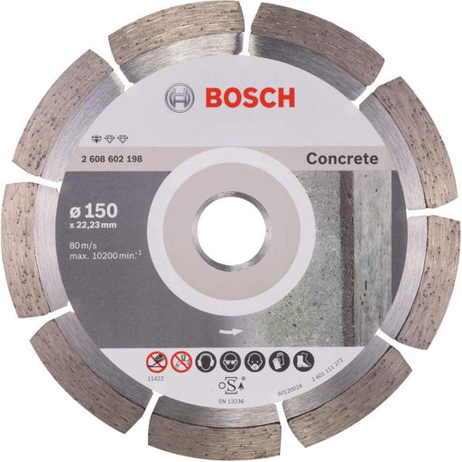 Bosch dijamantska rezna ploča za beton Standard for Concrete 150 x 22,23 x 2 x 10 mm pakovanje od 1 komada - 2608602198 Dijamantska rezna ploča BOSCH BOSCH-2608602198 Madras doo Beograd