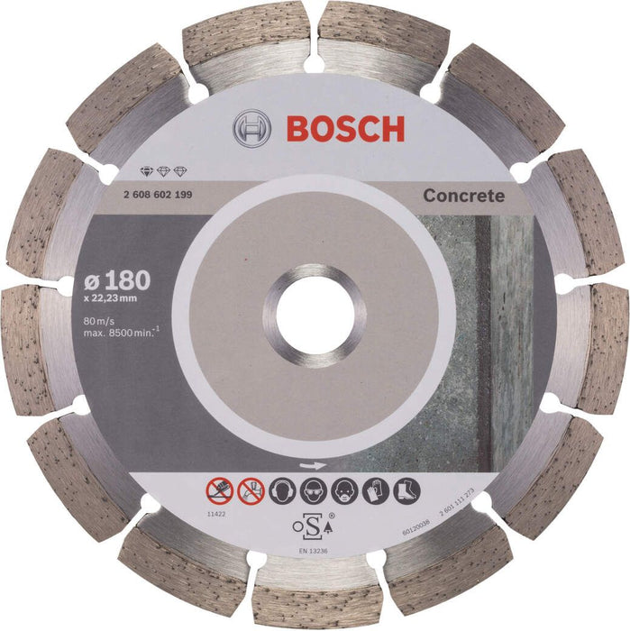 Bosch dijamantska rezna ploča za beton Standard for Concrete 180 x 22,23 x 2 x 10 mm pakovanje od 1 komada - 2608602199 Dijamantska rezna ploča BOSCH BOSCH-2608602199 Madras doo Beograd