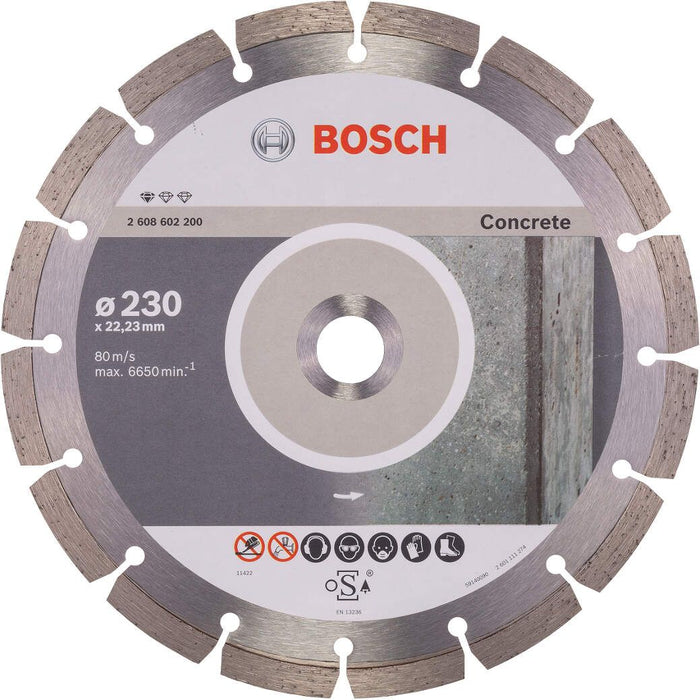 Bosch dijamantska rezna ploča za beton Standard for Concrete 230 x 22,23 x 2,3 x 10 mm pakovanje od 1 komada - 2608602200 Dijamantska rezna ploča BOSCH BOSCH-2608602200 Madras doo Beograd