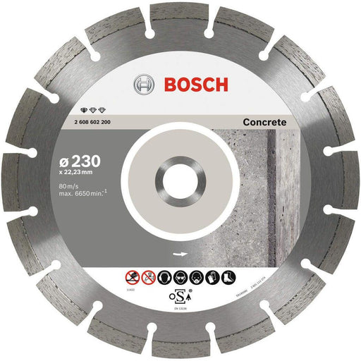 Bosch dijamantska rezna ploča za beton Standard for Concrete 230 x 22,23 x 2,3 x 10 mm pakovanje od 10 komada - 2608603243 Dijamantska rezna ploča BOSCH BOSCH-2608603243 Madras doo Beograd