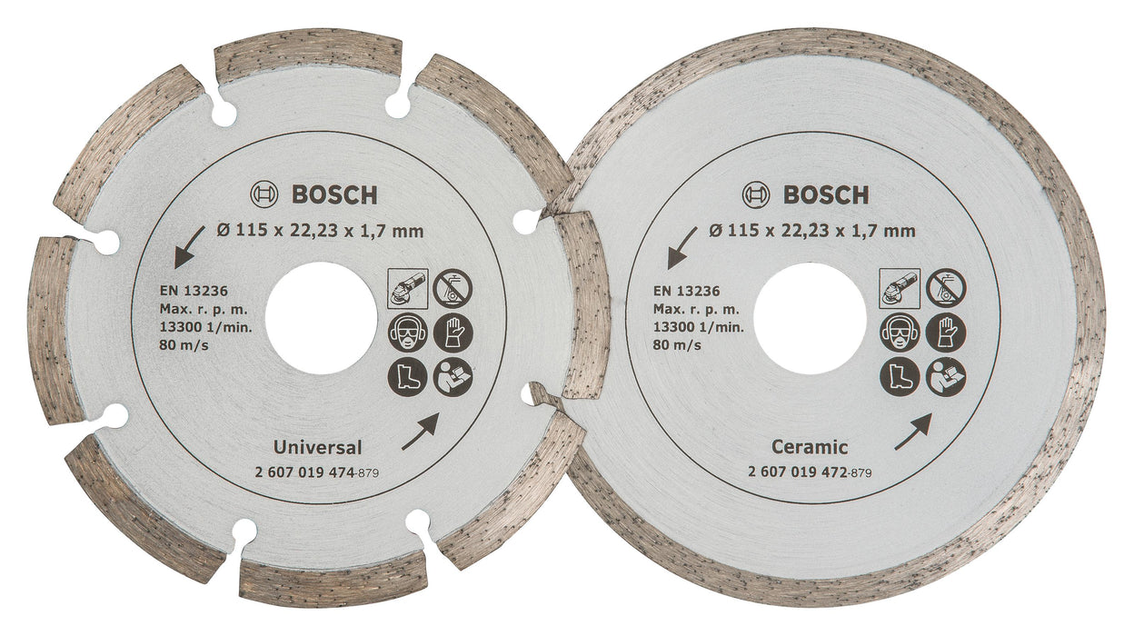 BOSCH Dijamantska rezna ploča za pločice i građevinski materijal - Dvostruko pakovanje dij. ploče 115mm (2607019478) Power Tools BOSCH Madras doo Beograd