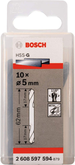 Bosch dvostrana burgija 5 x 17 x 62 mm pakovanje od 10 komada - 2608597594 Set burgija BOSCH BOSCH-2608597594 Madras doo Beograd