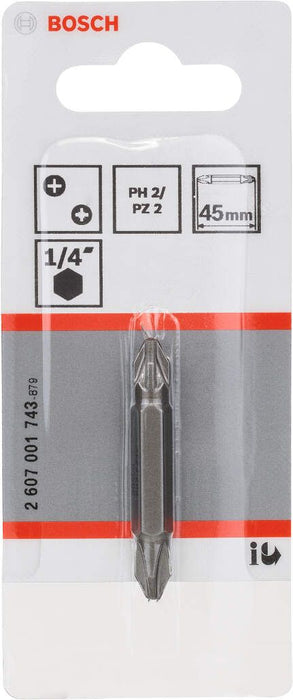 Bosch dvostrani nastavak PH2; PZ2; 45 mm - 2607001743 Dvostrani nastavak BOSCH Madras doo Beograd