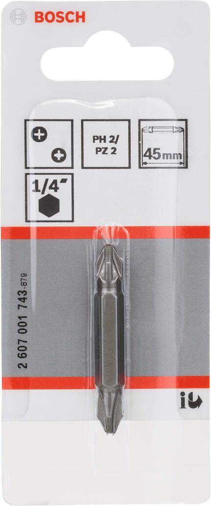 Bosch dvostrani nastavak PH2; PZ2; 45 mm - 2607001743 Dvostrani nastavak BOSCH Madras doo Beograd