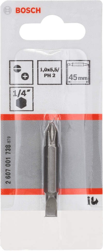 Bosch dvostrani nastavak S 1,0x5,5; PH2; 45 mm - 2607001738 Dvostrani nastavak BOSCH Madras doo Beograd