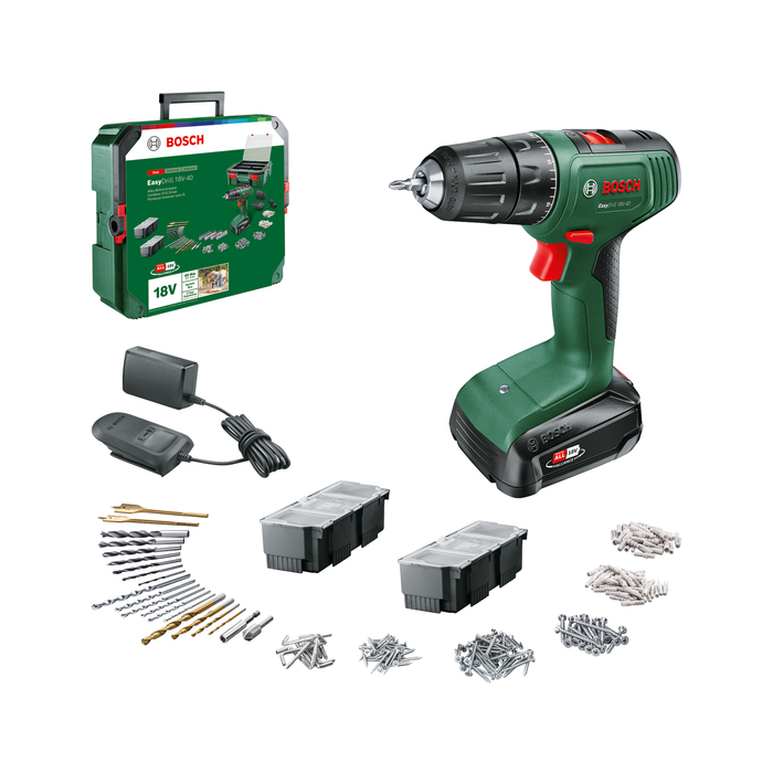 BOSCH EasyDrill 18V-40 + SystemBox - Akku-bušilica i uvrtanjač EasyDrill 18V- (06039D8006) Power Tools BOSCH Madras doo Beograd