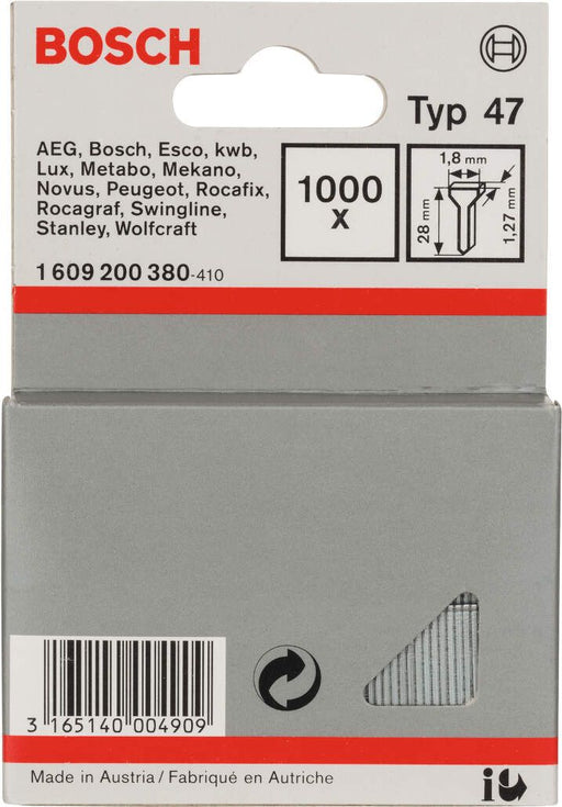 Bosch ekser tip 47 1,8 x 1,27 x 28 mm - 1609200380 Ekser BOSCH BOSCH-1609200380 Madras doo Beograd