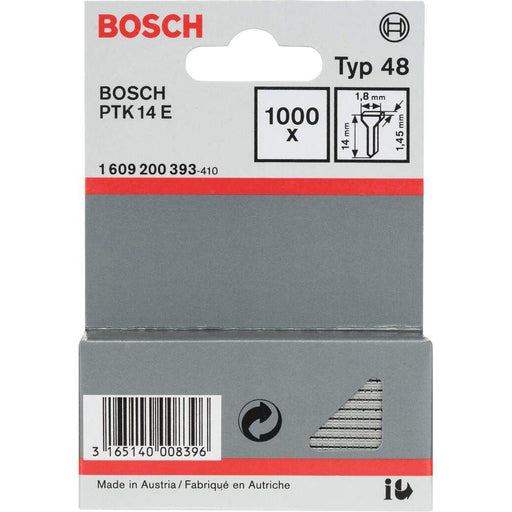 Bosch ekser tip 48 1,8 x 1,45 x 14 mm 1000kom - 1609200393 Ekser BOSCH BOSCH-1609200393 Madras doo Beograd